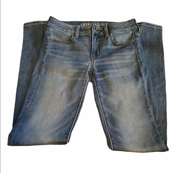 American Eagle Denim Jegging Size 4 - Picture 1 of 6